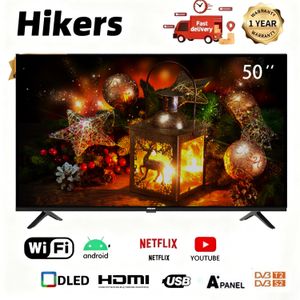 Hikers  50''  inches Smart Android TV smart TV Frameless  2k FHD-Black