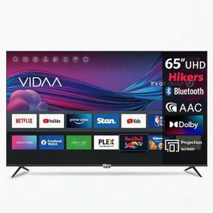 Hikers Smart Tv 65-inches Ultra HD 4K Smart TV (Vidaa OS) - Frameless Design - 1-Year Warranty - Local Service Center-Black