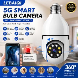 1080P E27 WiFi IP PTZ Surveillance Camera, Color, With Automatic Motion Tracking