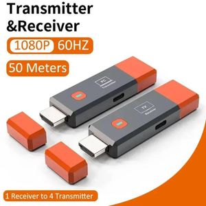 4 RXS TO 1 TX Plug & Play 50M HDMI Wireless Video Audio Transmitter Receiver 1080P@60Hz Extender From PC to Projector & Monitor